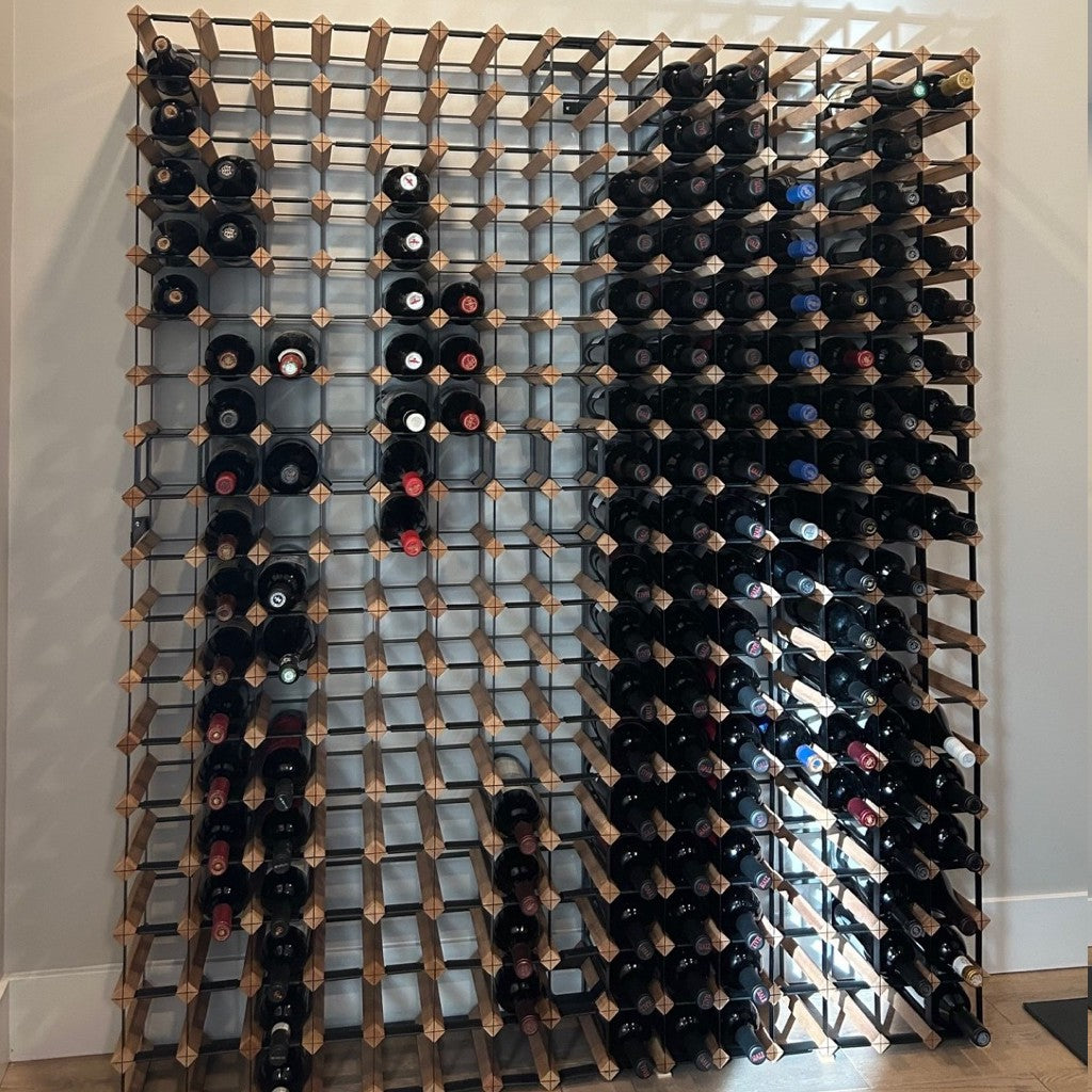 Custom Built Wine Rack | Rustic (Hardwood) Finish