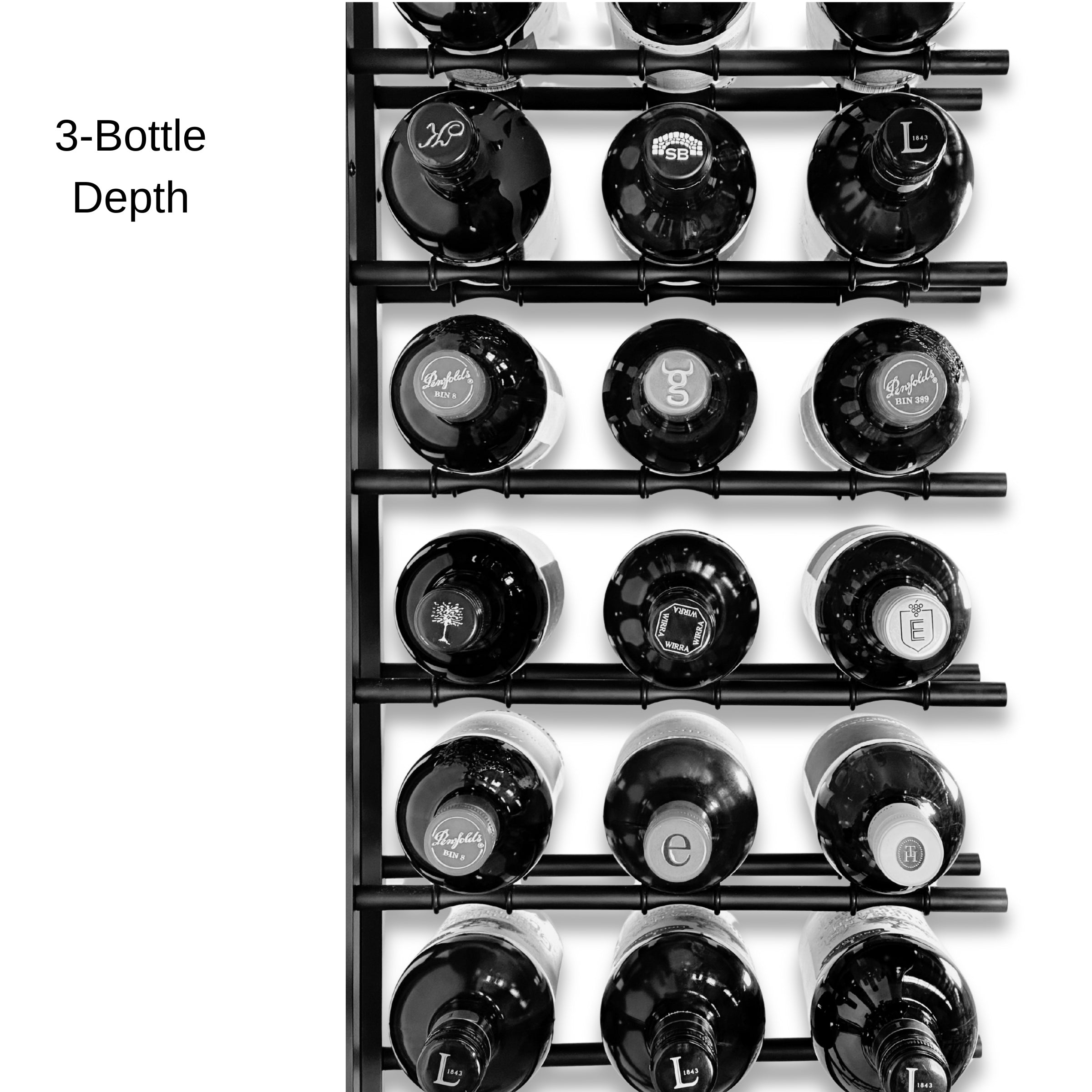 Label Display Wall Mounted Metal Rail Wine Racks