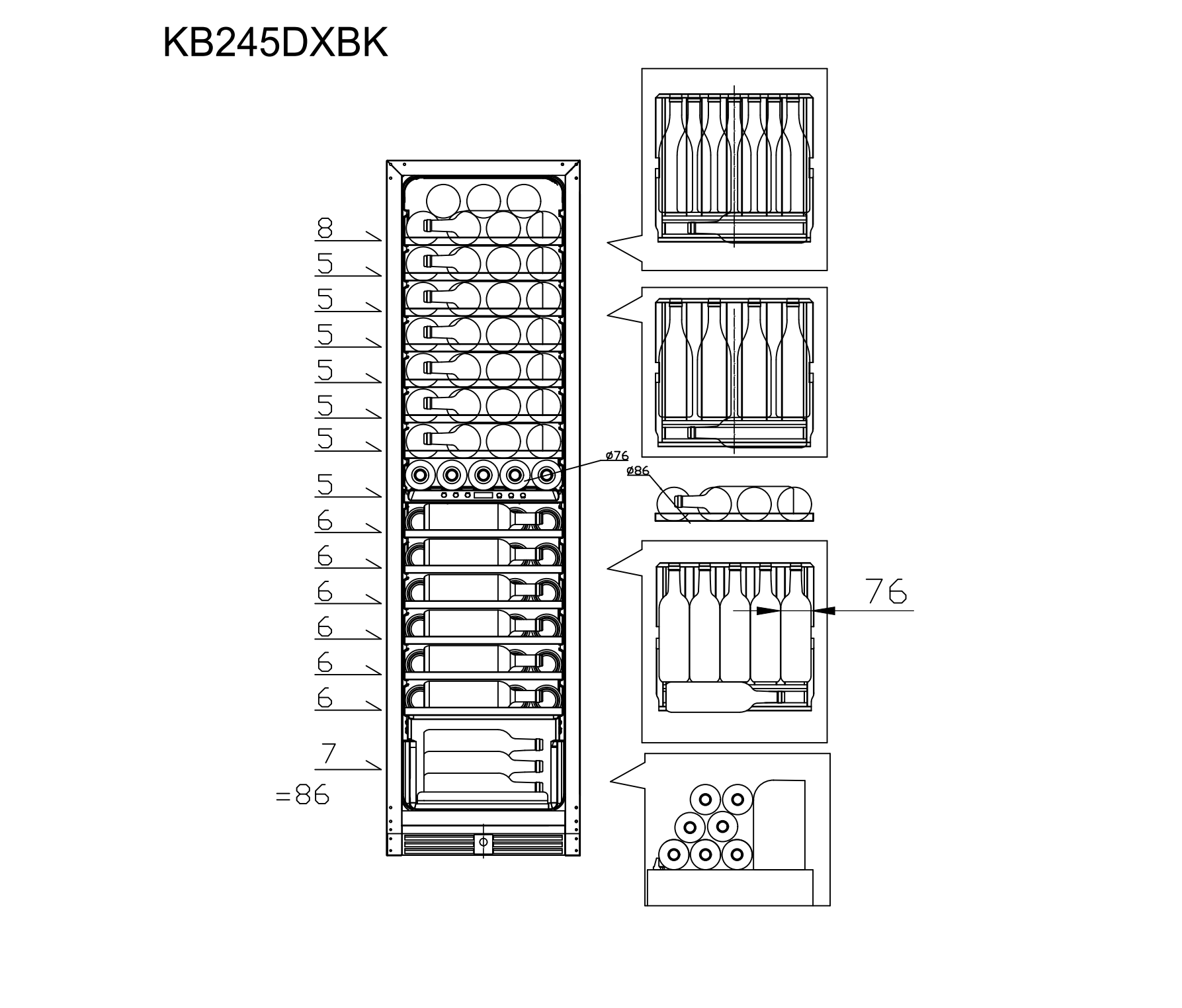 Atelier Duo - 1775mm High Sleek Dual Zone Refrigerator with Premium Performance