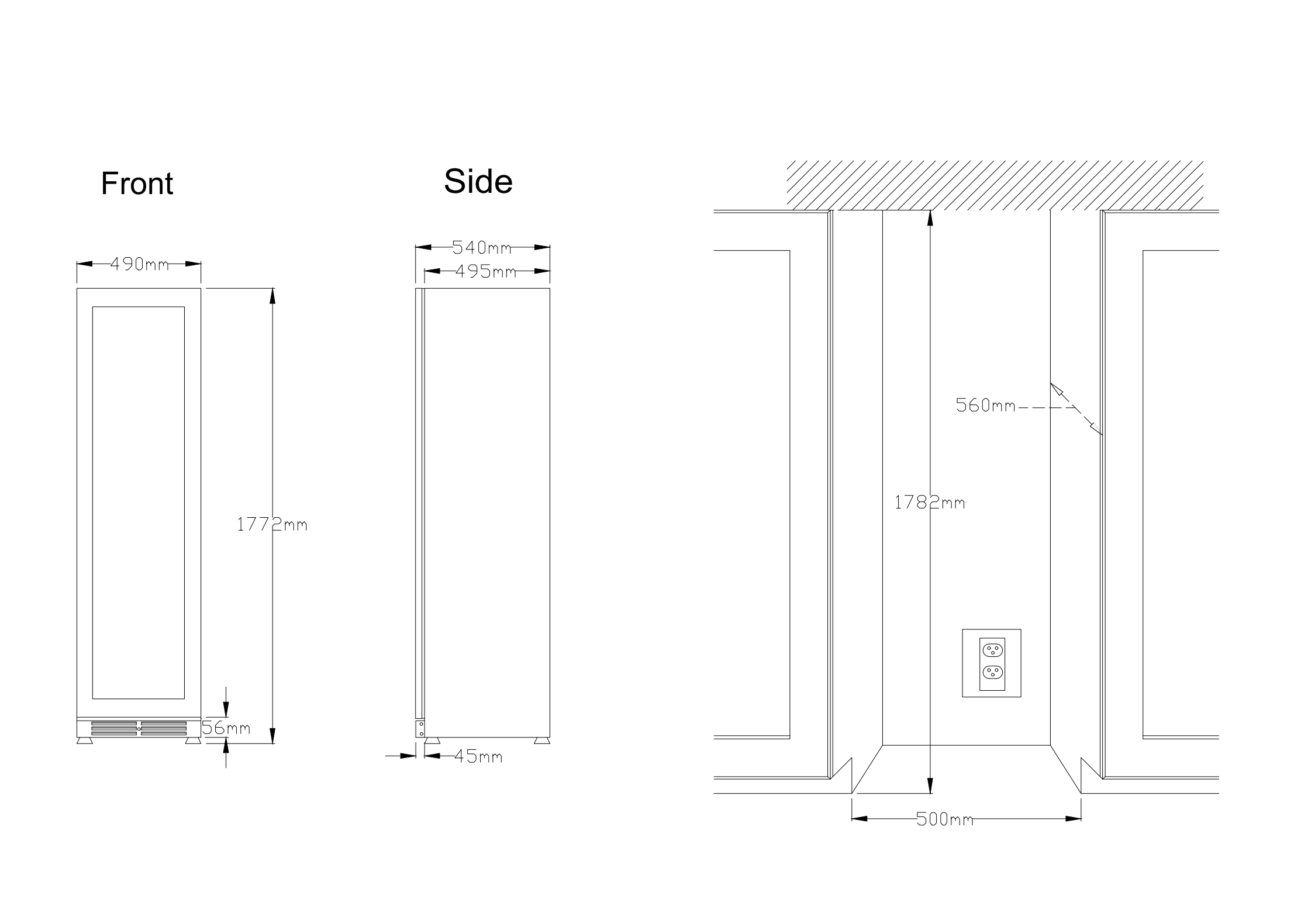 Atelier Duo - 1775mm High Sleek Dual Zone Refrigerator with Premium Performance