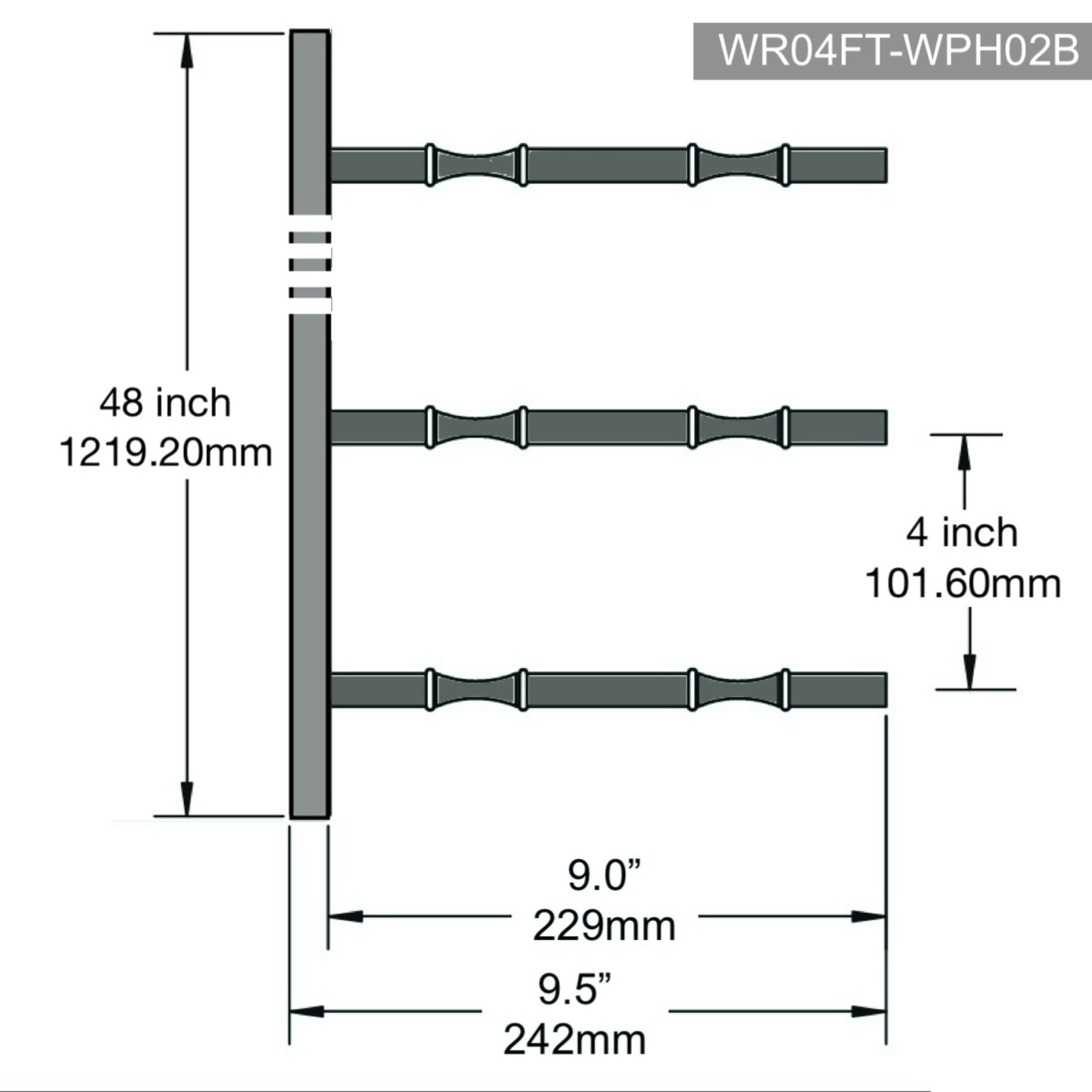 Label Display Wall Mounted Metal Rail Wine Racks