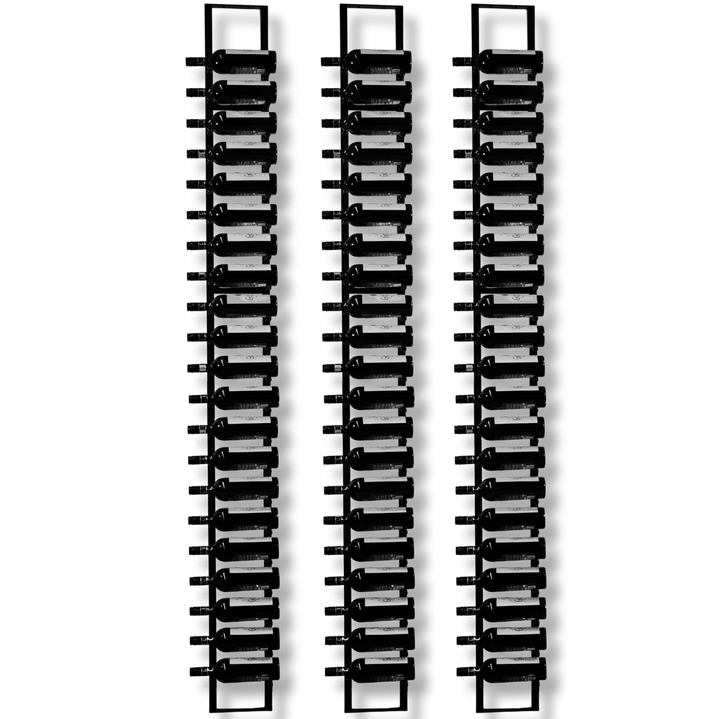 Floor-to-Ceiling Mounted Wine Rack with Offset Pegs