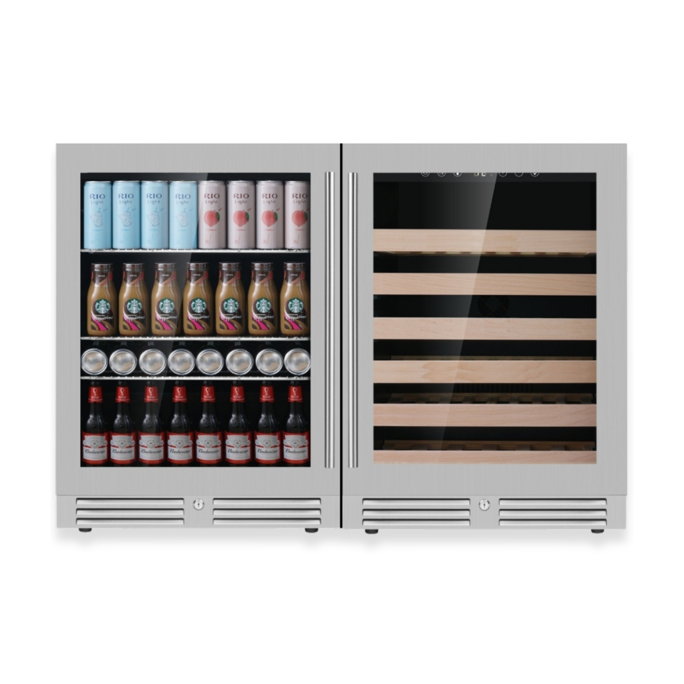 Under Bench Wine & Bar Fridge Combo