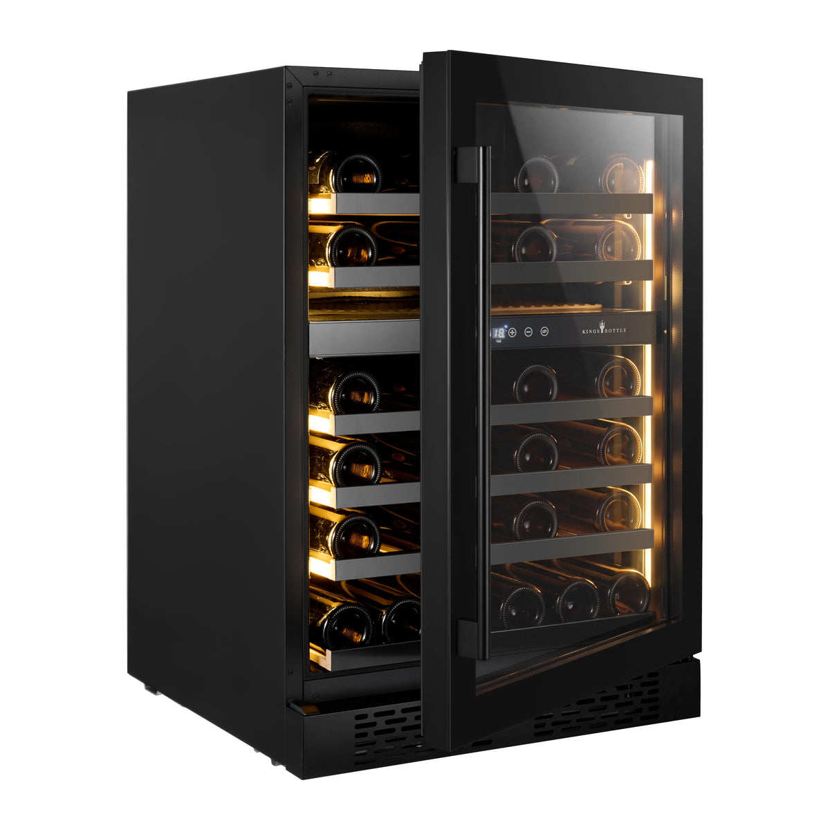 Versa 160- Dual Zone Wine Fridge with Height-adjustable Shelves