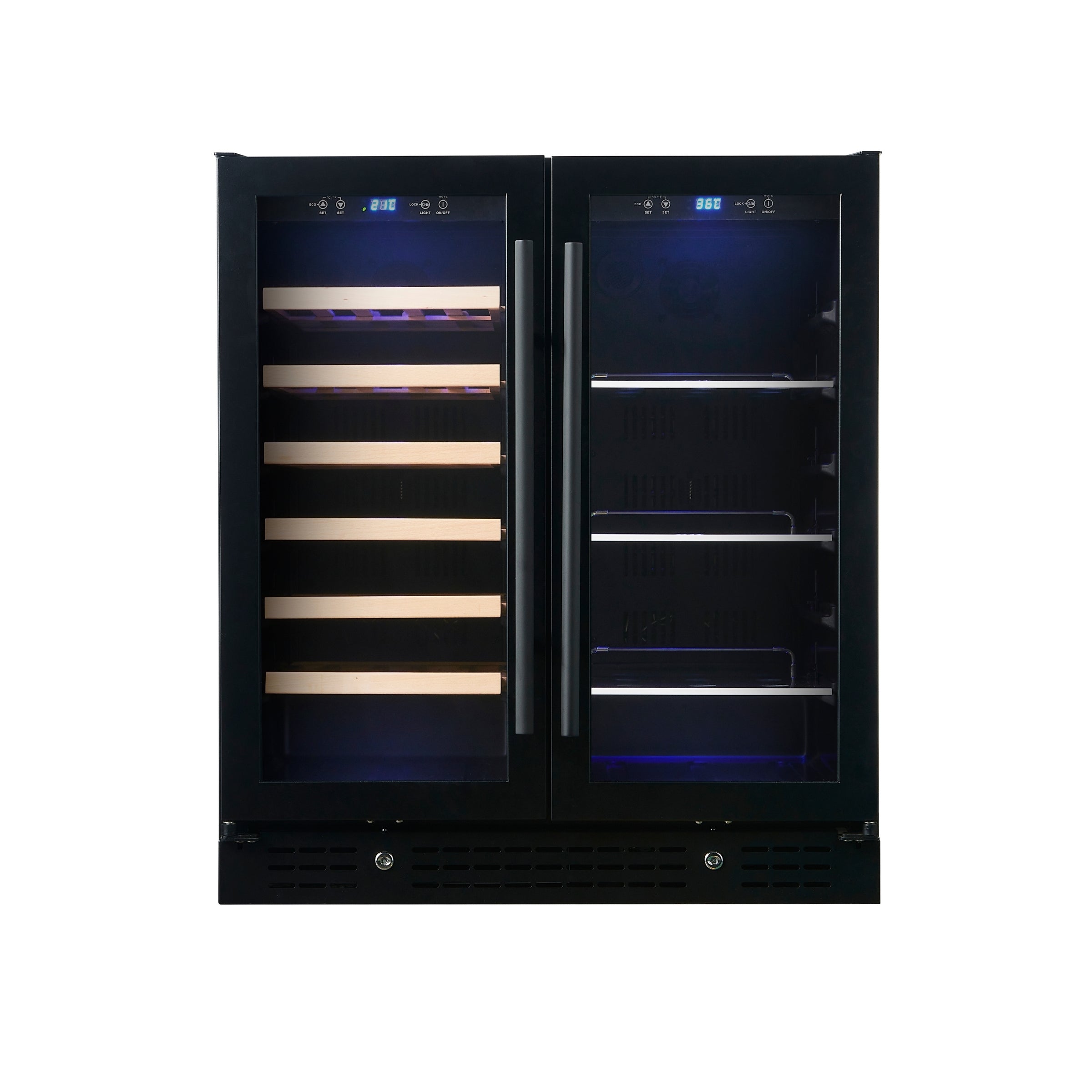 750mm Under Bench Wine & Beer Fridge Combo