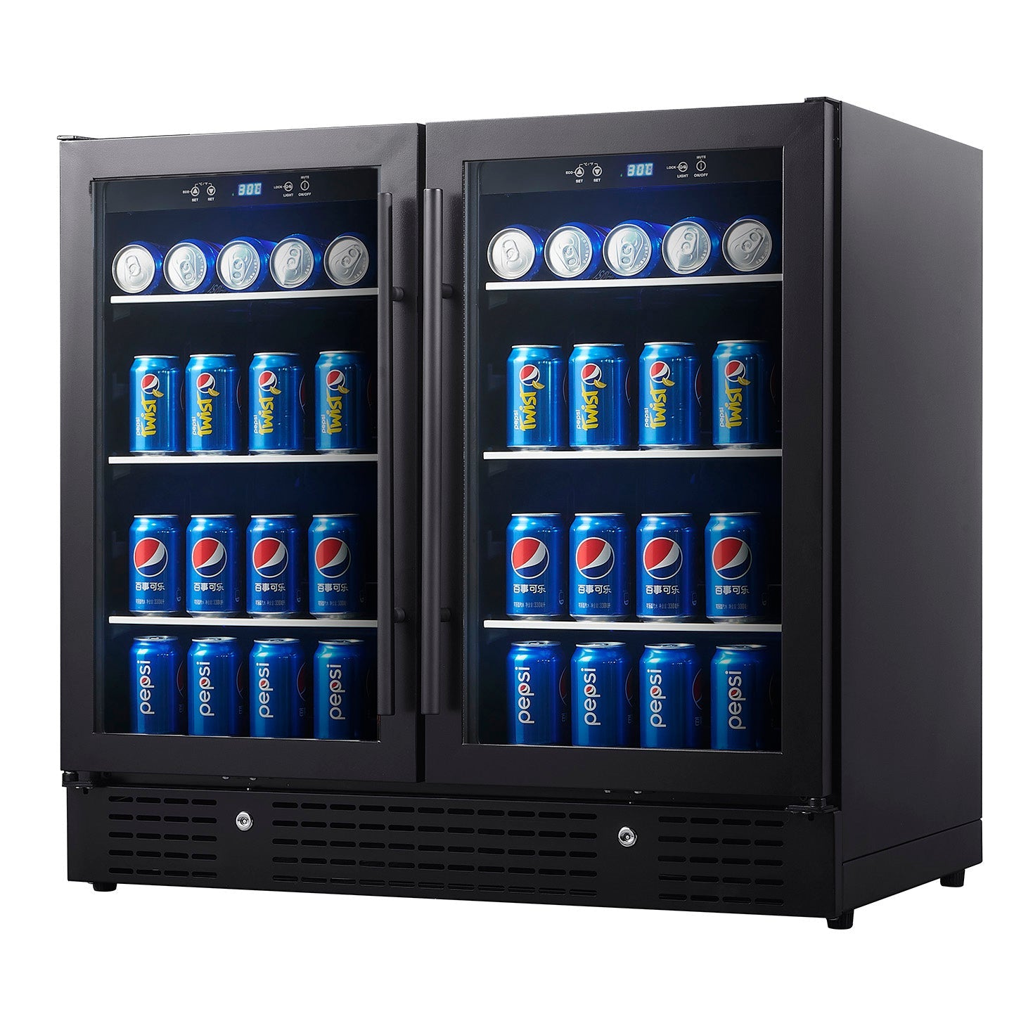 900mm Under Bench Dual Zone Beverage Fridge