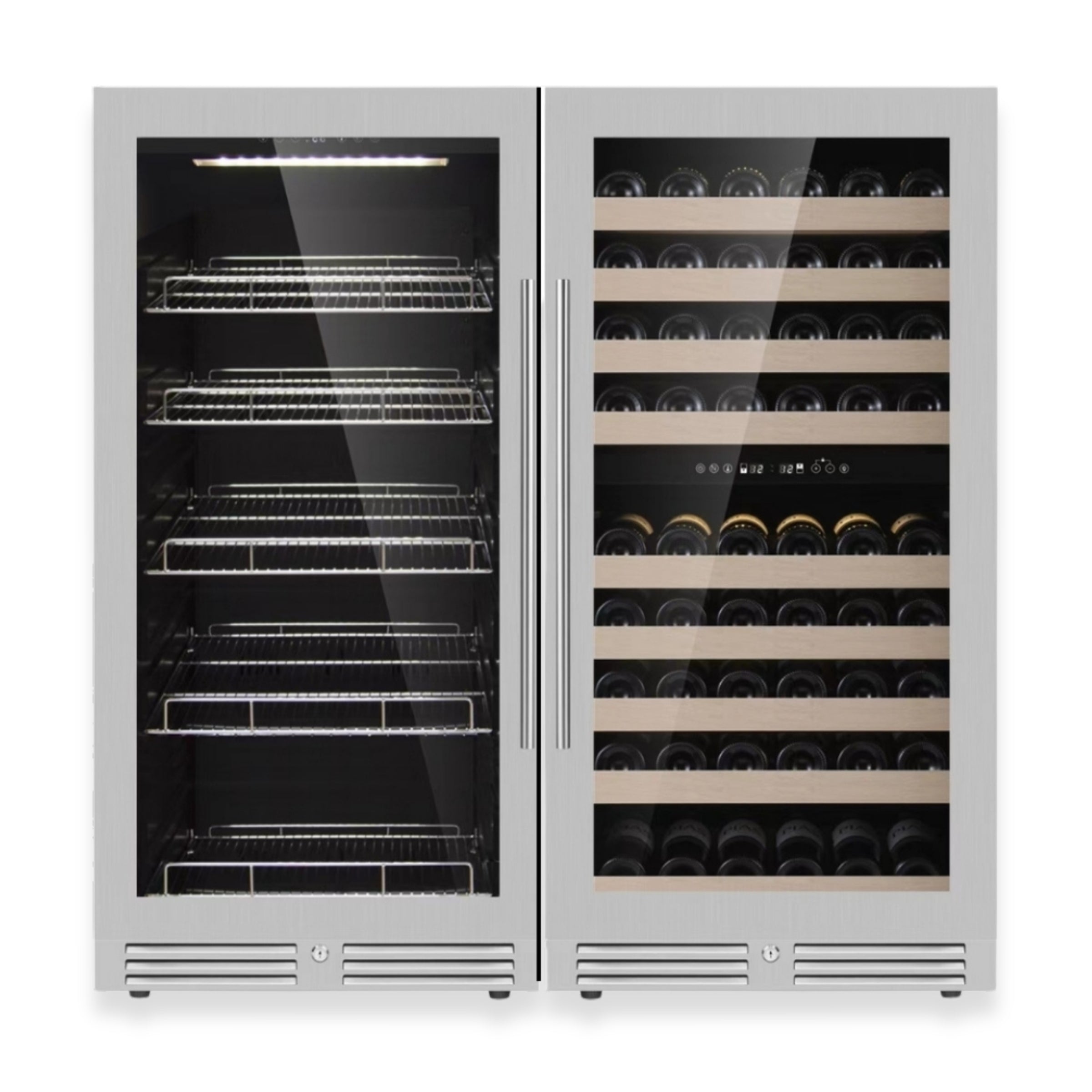 1200mm Upright Wine & Beer Fridge Combo