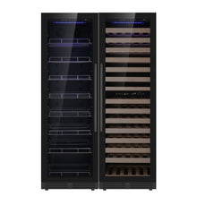 Load image into Gallery viewer, 1800mm Height Upright Wine &amp; Beverage Refrigerator Combo With Low-E Glass
