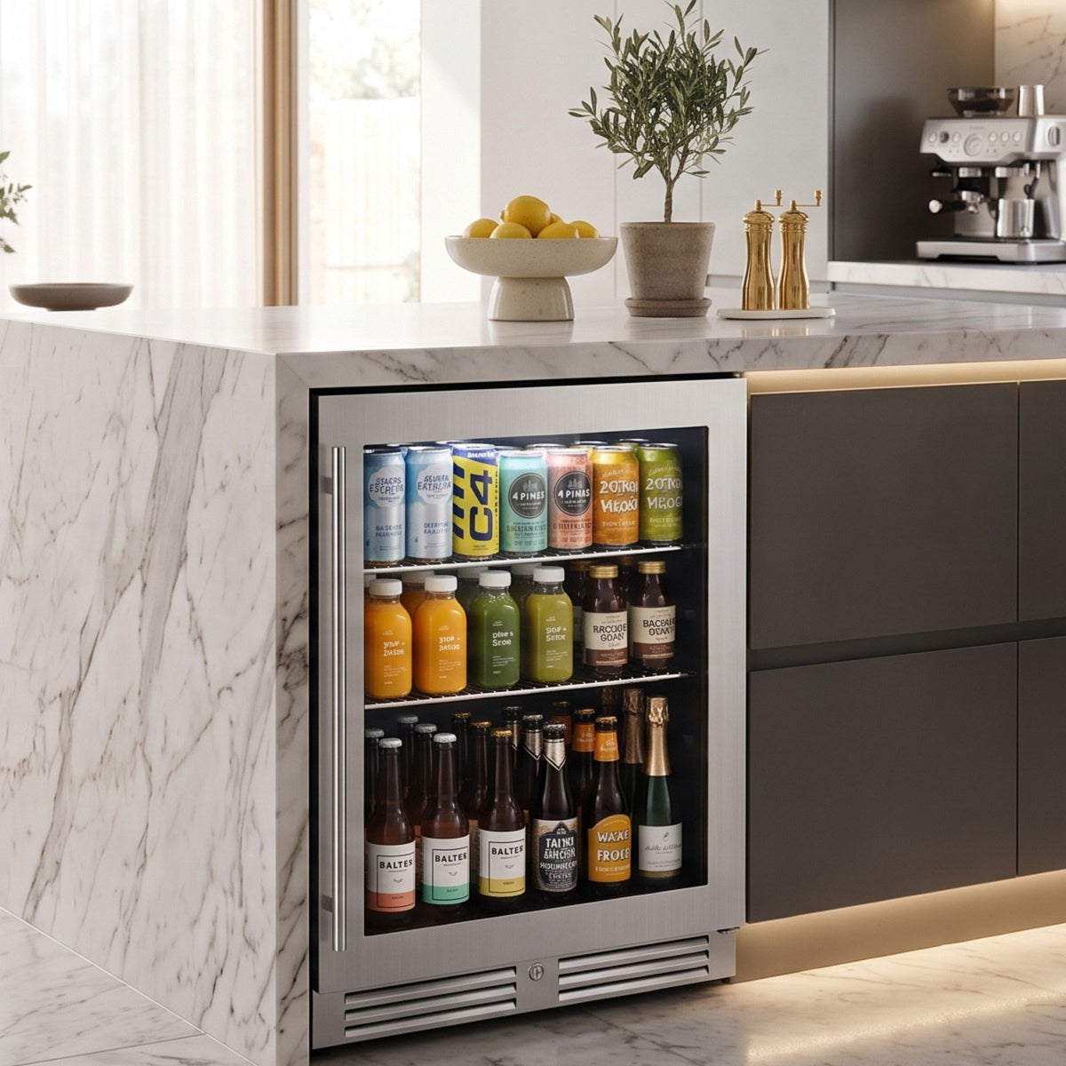 820mm Under Bench Beverage Fridge