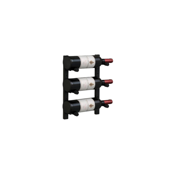 Offset Peg Metal Rail Wall-Mounted Wine Rack