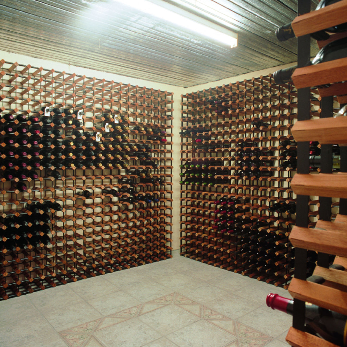Custom Built Wine Rack | Rustic (Hardwood) Finish