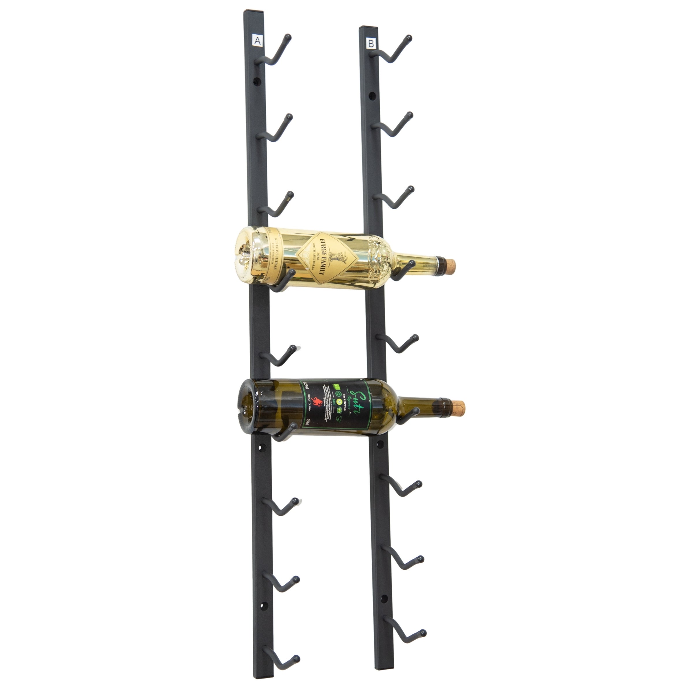 C-Type Label Display Wall Mounted Metal Wine Racks