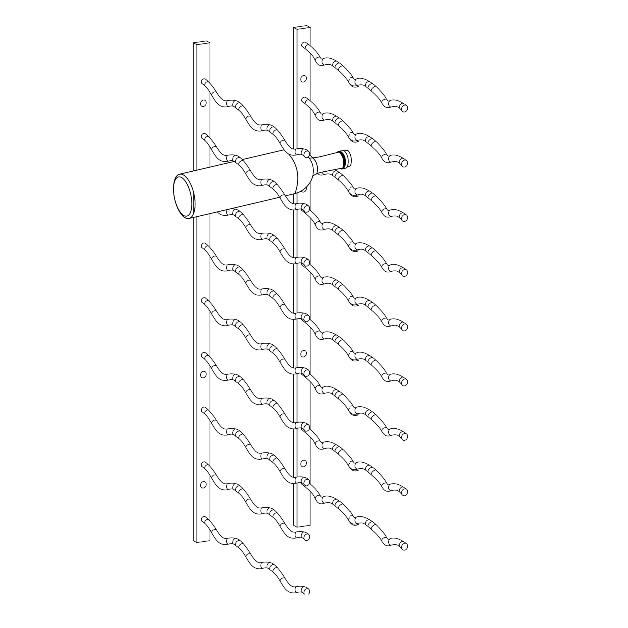 C-Type Label Display Wall Mounted Metal Wine Racks