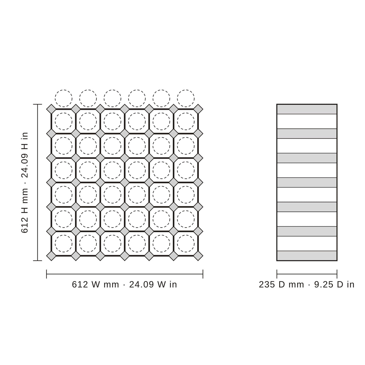 42 Bottle Timber Wine Rack | 6x6 Configuration