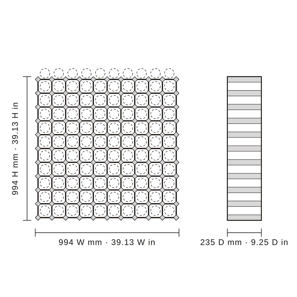110 Bottle Timber Wine Rack | 10x10 Configuration
