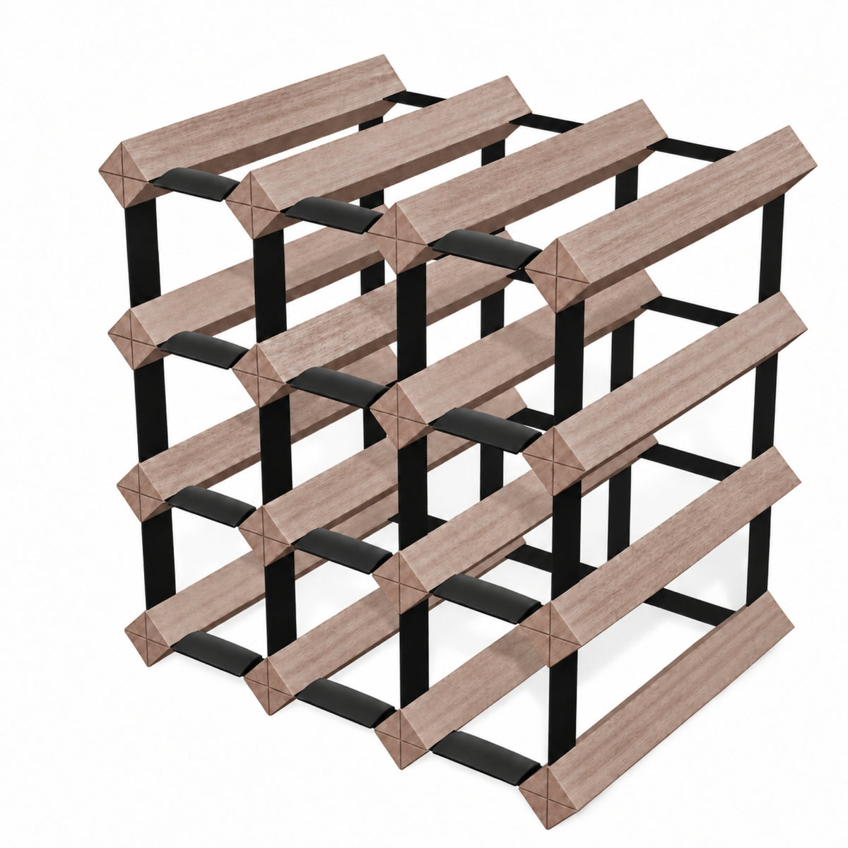 12 Bottle Timber Wine Rack | 3x3 Configuration