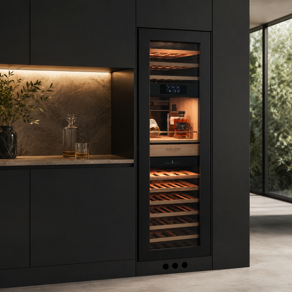 Veil Grand - 1770mm-high Fully Integrated Triple Zone Wine Fridge