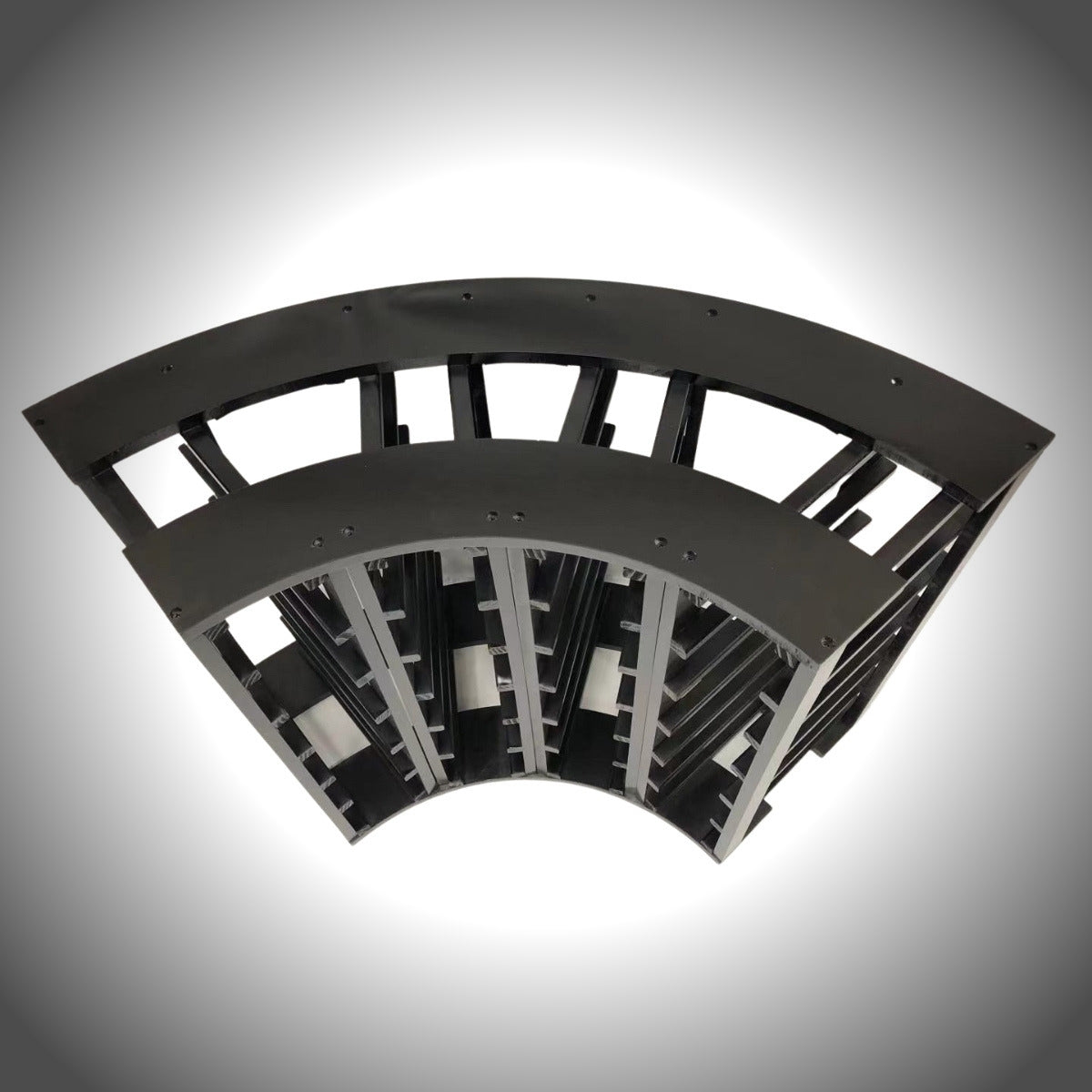 4 Column 24 Bottle Curved Corner Wine Cube | 18mm Thick