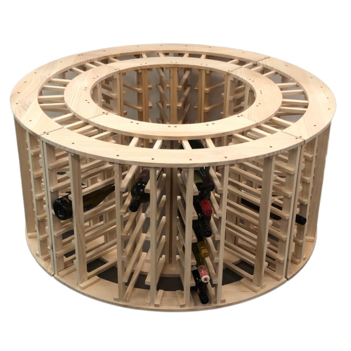 4 Column 24 Bottle Curved Corner Wine Cube | 18mm Thick