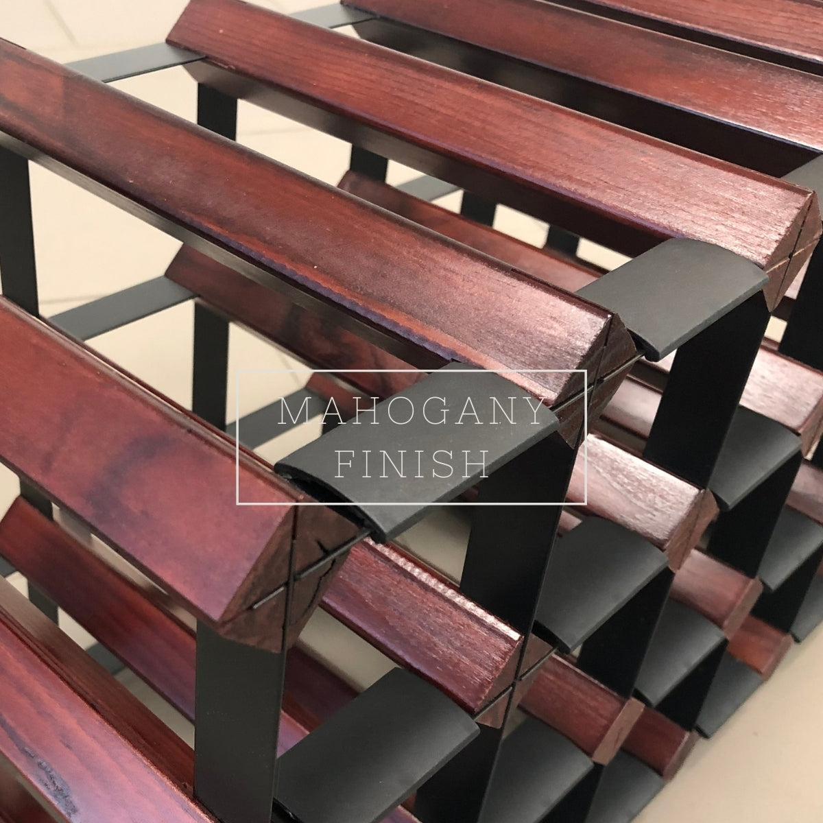 Sloped Timber Wine Rack