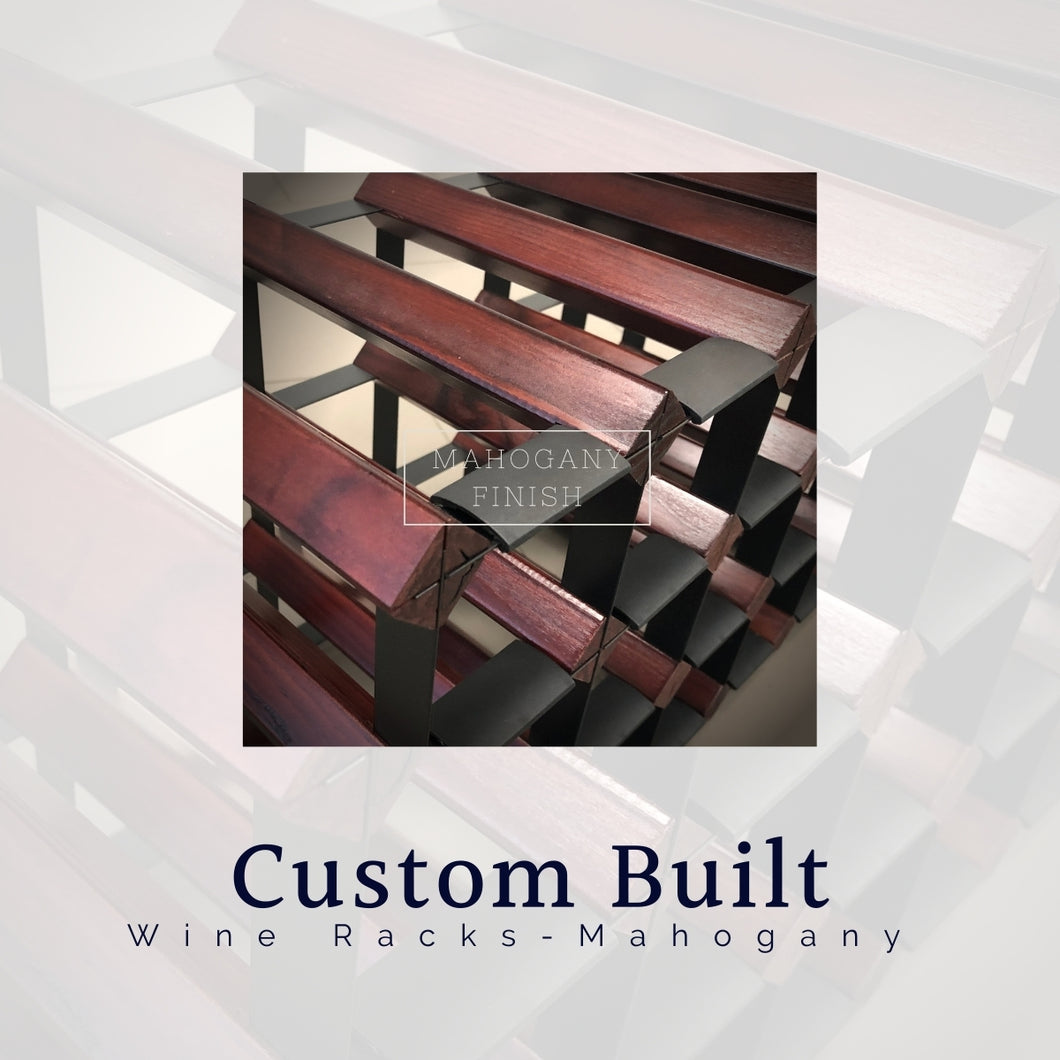 Custom Built Wine Rack | Dark Mahogany Finish | Un-Assembled