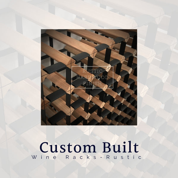 Custom Built Wine Rack | Rustic (Hardwood) Finish