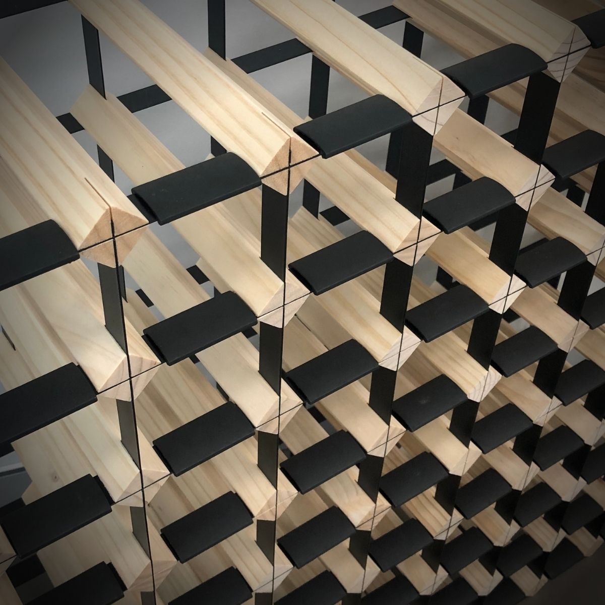 Custom Built Wine Rack Natural Finish UnAssembled