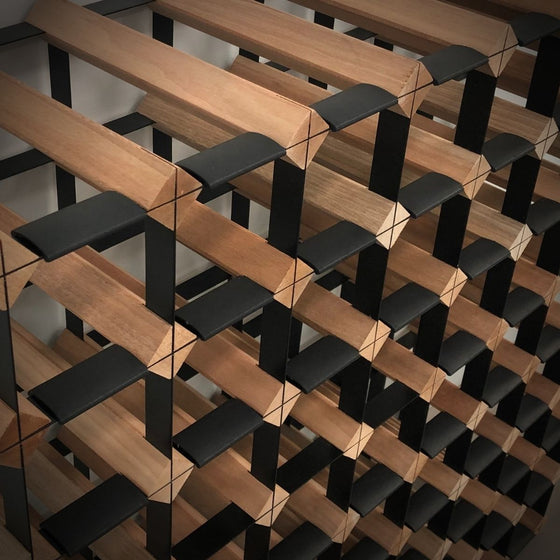 Custom Built Wine Rack | Rustic (Hardwood) Finish