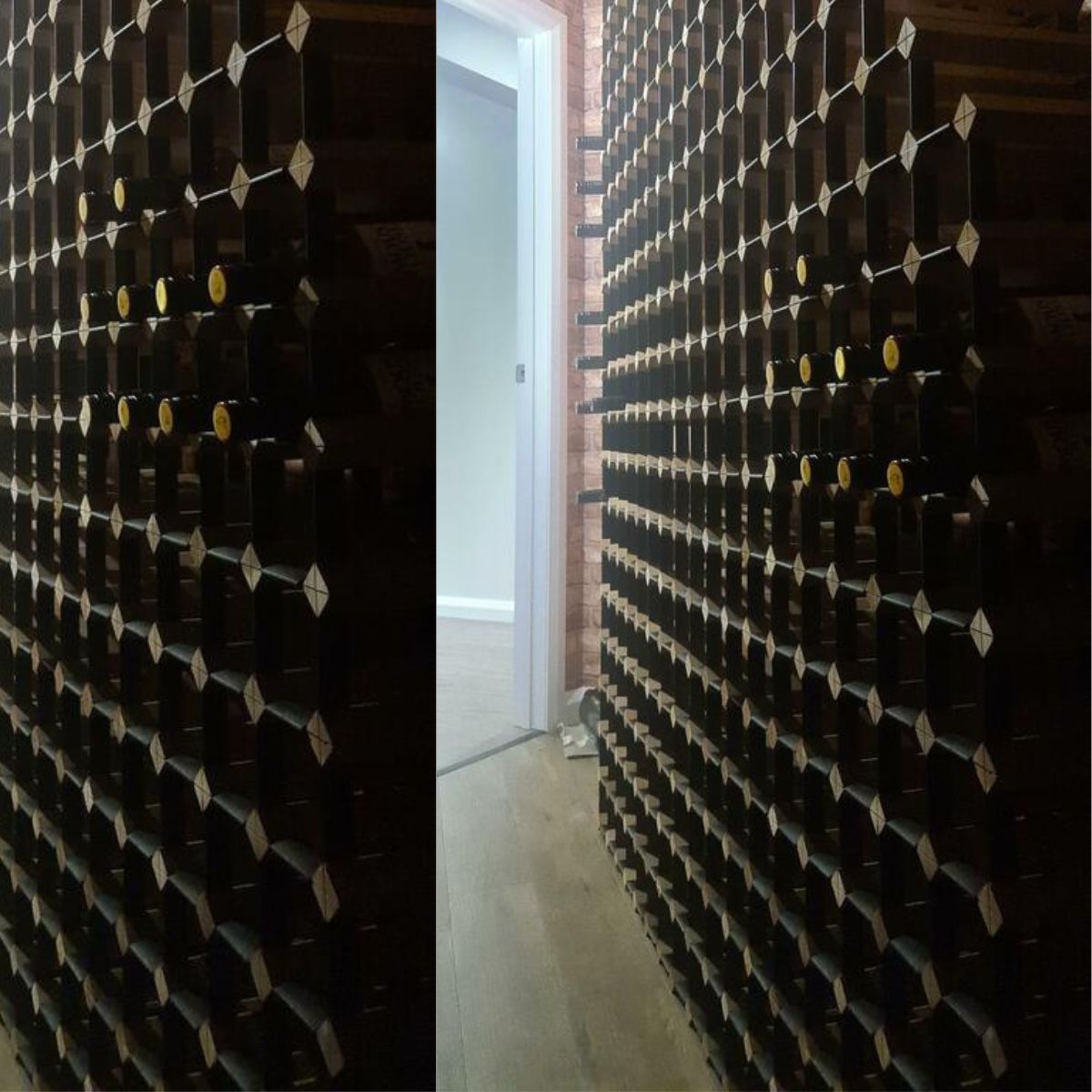 Custom Built Wine Rack | Dark Mahogany Finish | Pre-Assembled