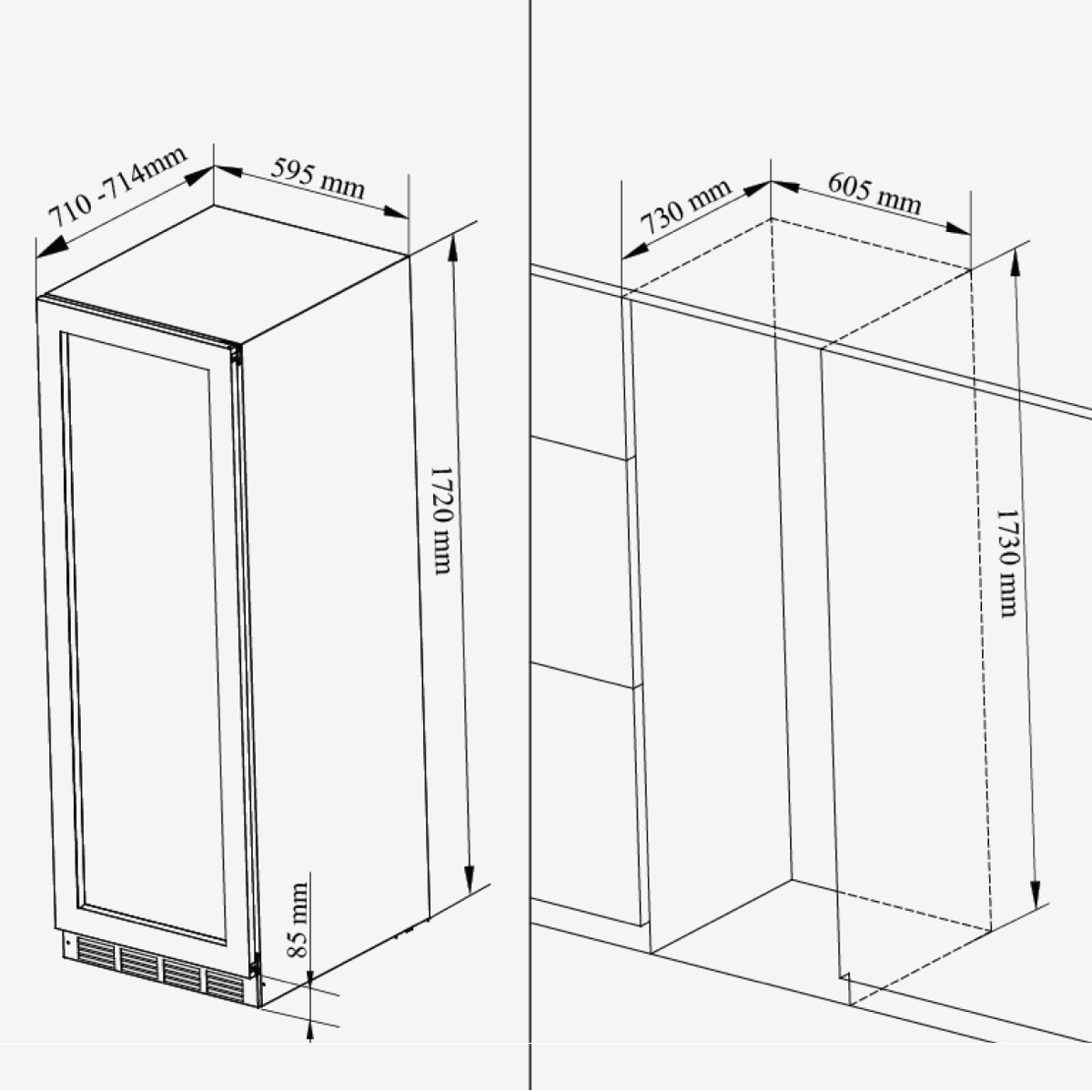 Large Upright Steak Ager Fridge