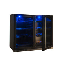 Load image into Gallery viewer, Under Bench Beer and Wine Fridge Combo KB28LRX-BLK
