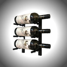 Load image into Gallery viewer, Label Display Wall Mounted Metal Rail Wine Racks | 1-Bottle Depth
