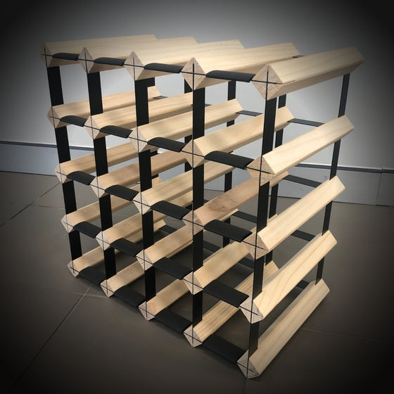 20 Bottle Timber Wine Rack | 4x4 Configuration