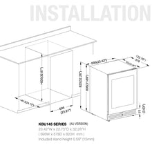 Load image into Gallery viewer, Under-Bench Wine &amp; Bar Fridges Combo with Low-E Glass
