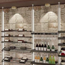 Load image into Gallery viewer, Luxurious Floor-to-Ceiling Wine Rack with LED Lighting and Cigar Storage Option
