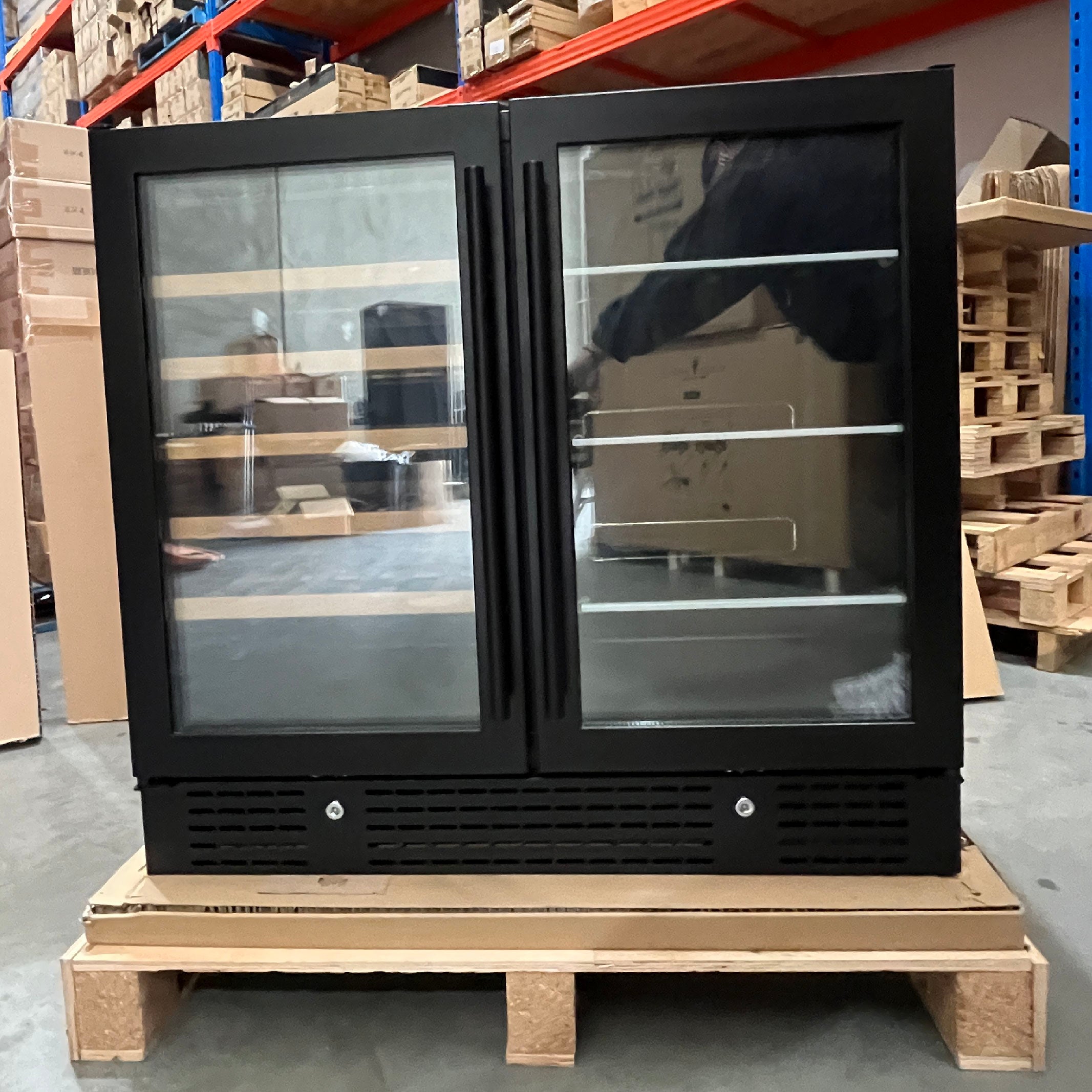 Refurbished - 900mm Wide  Wine and Beer Fridge Combo