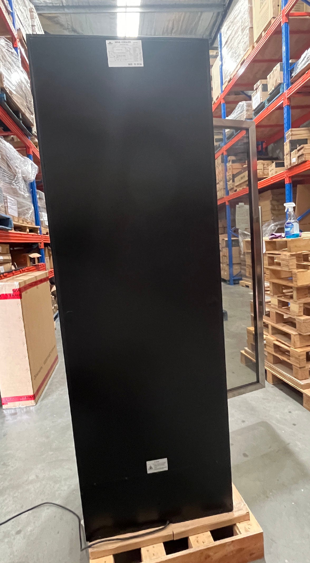Refurbished - 405L Glass Door Upright Dual Zone Wine Fridge Stainless Steel Door