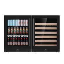 Load image into Gallery viewer, Under-Bench Wine &amp; Bar Fridges Combo with Low-E Glass
