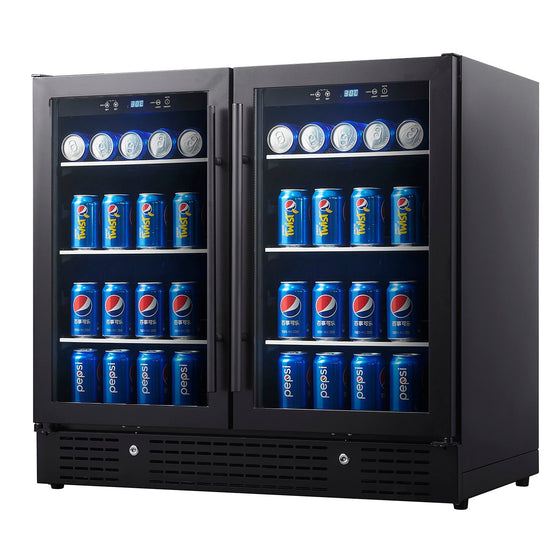 900mm-Wide Under Bench Dual-Zone Beverage Fridge
