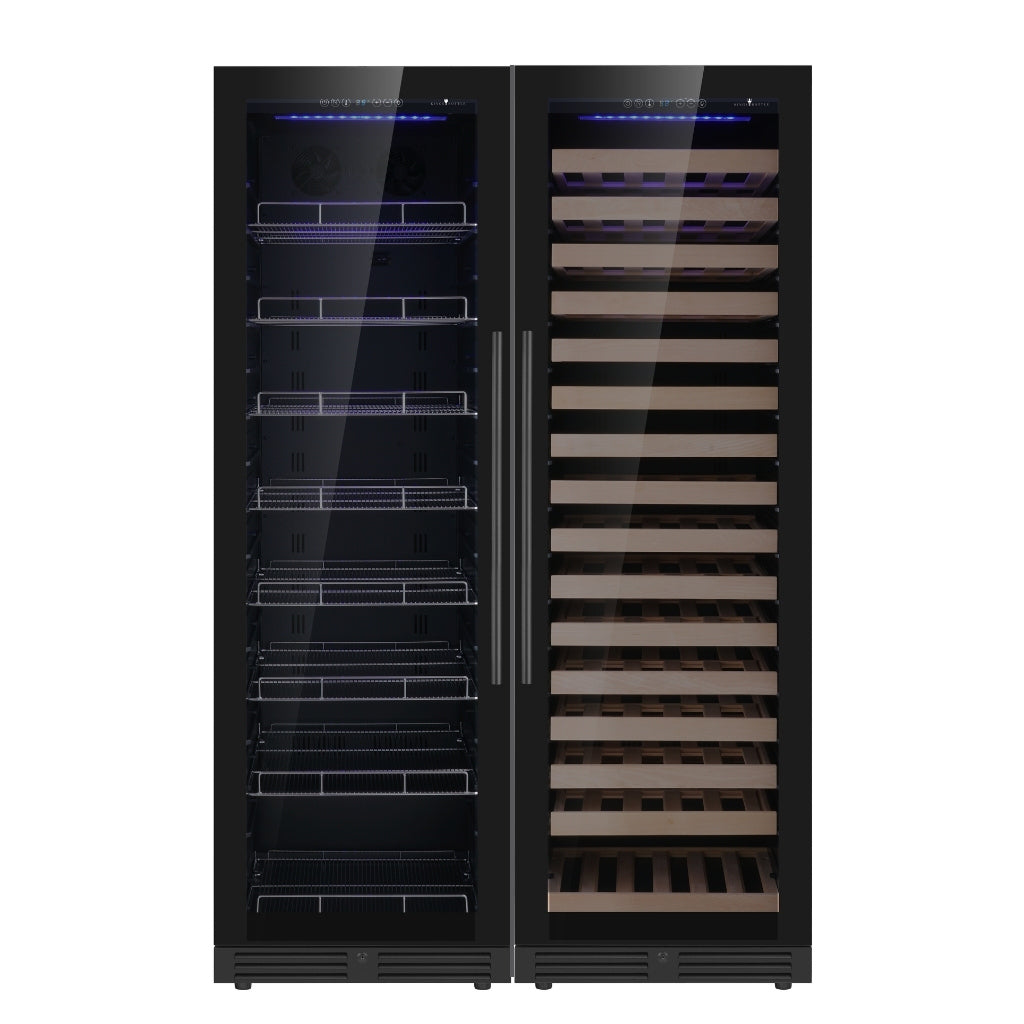 1800mm Height Upright Wine & Beverage Refrigerator Combo With Low-E Glass