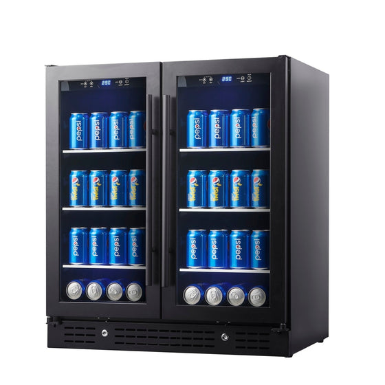 750mm-Wide Under Bench Dual-Zone Beverage Fridge