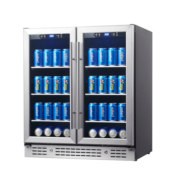 750mm-Wide Under Bench Dual-Zone Beverage Fridge