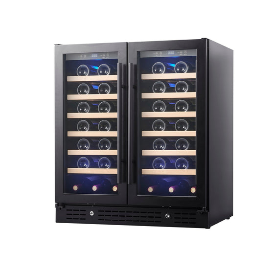 750mm-Wide Under Bench Dual-Zone Wine Fridge
