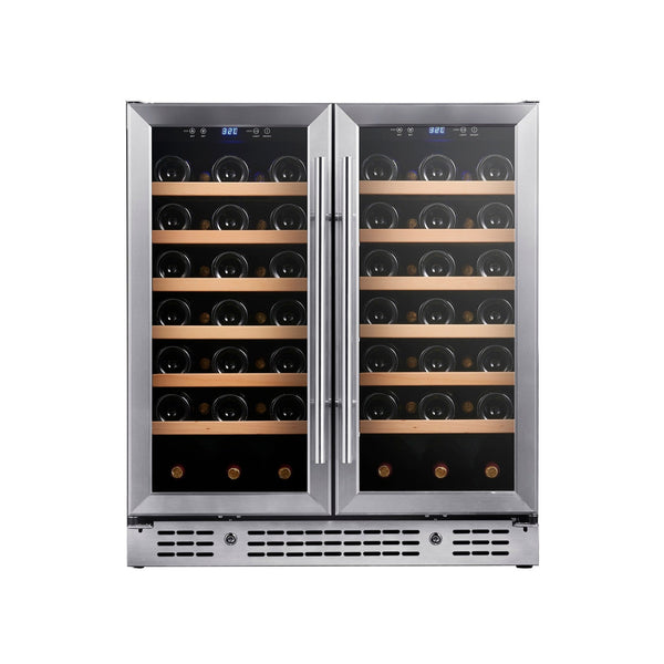 750mm-Wide Under Bench Dual-Zone Wine Fridge