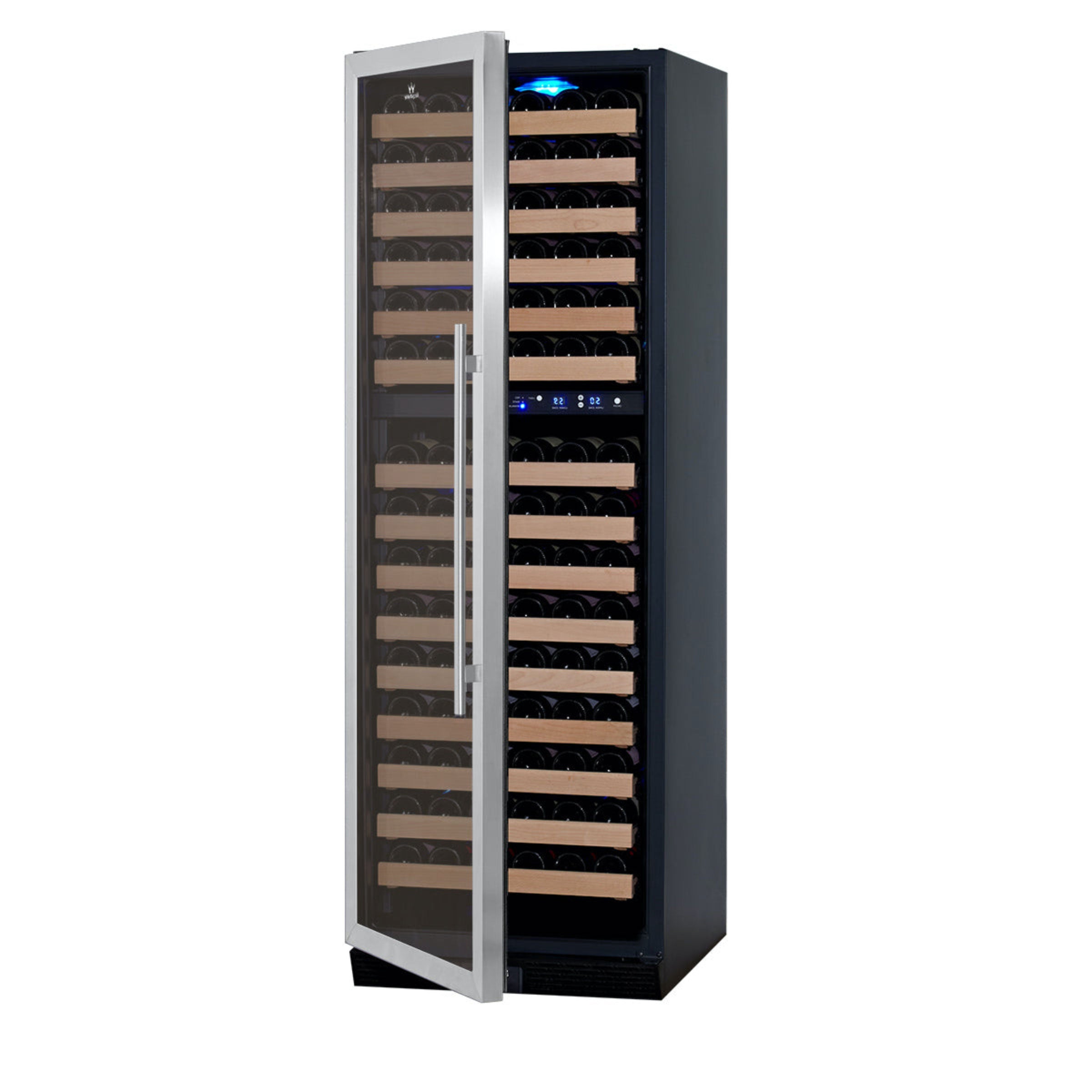 Refurbished - 405L Glass Door Upright Dual Zone Wine Fridge