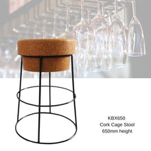 Load image into Gallery viewer, Contemporary Cork Cage Stool: Stylish, Durable, and Versatile Seating for Modern Spaces
