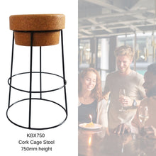 Load image into Gallery viewer, Contemporary Cork Cage Stool: Stylish, Durable, and Versatile Seating for Modern Spaces
