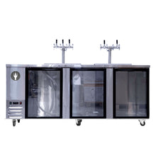 Load image into Gallery viewer, 3-Door Super Deluxe Commercial Grade Kegerator - Premium Draft Beer Dispenser
