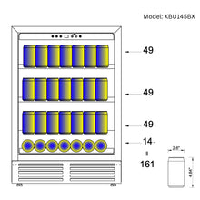 Load image into Gallery viewer, Under-Bench Wine &amp; Bar Fridges Combo with Low-E Glass
