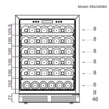 Load image into Gallery viewer, Under-Bench Wine &amp; Bar Fridges Combo with Low-E Glass
